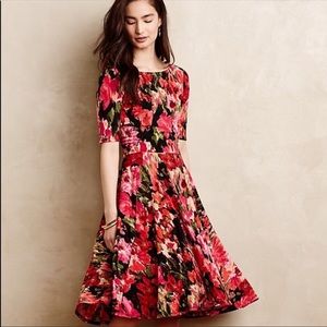 Anthropologie MarcBouwer Floral Dress (Pink/Red)